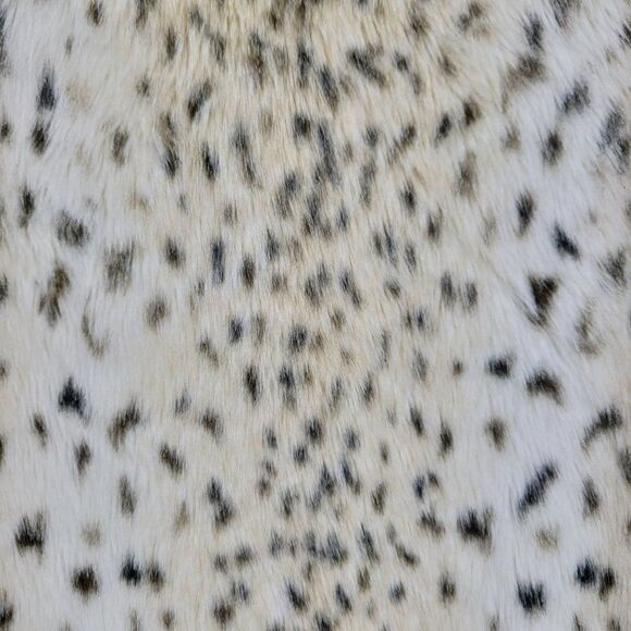 Vintage 70's Reversible Vegan Faux Fur Raincoat M Snow Leopard Animal Pockets - Picture 5 of 16